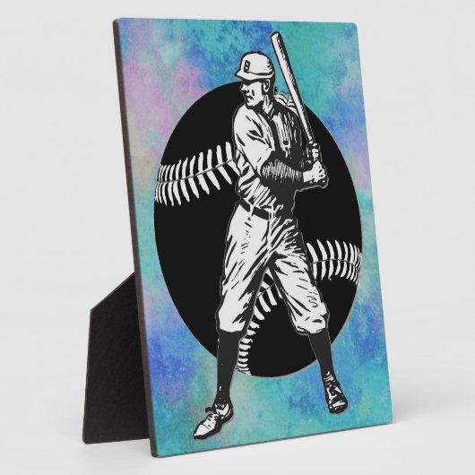 Baseball: plaque fotoplaat (Zijkant)