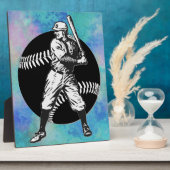Baseball: plaque fotoplaat (Zijkant)