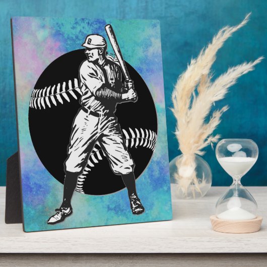 Baseball: plaque fotoplaat (Zijkant)