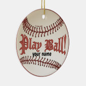 Baseball Play Ball Keramisch Ornament (Rechts)