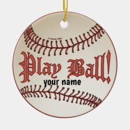 Baseball Play Ball Keramisch Ornament