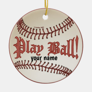 Baseball Play Ball Keramisch Ornament
