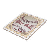 Baseball Play Ball Tegeltje (Zijkant)