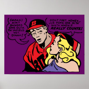 Baseball Playa en zijn meisje Poster