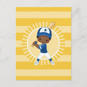 Baseball Player - African American Boy Briefkaart