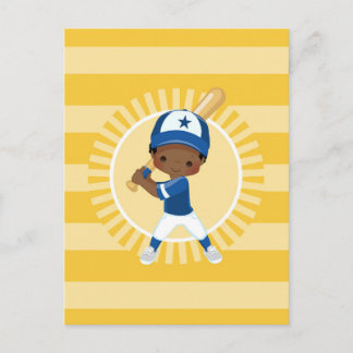 Baseball Player - African American Boy Briefkaart