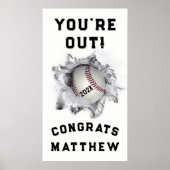 Baseball Player Afstuderen Poster (Voorkant)