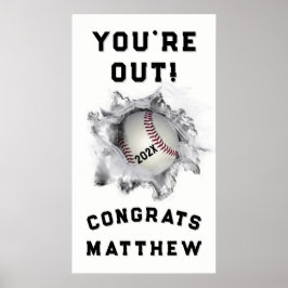 Baseball Player Afstuderen Poster