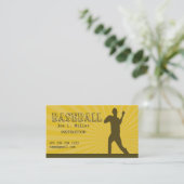 Baseball Player, Baseball coach, School Basiball Visitekaartje (Staand voorkant)