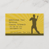 Baseball Player, Baseball coach, School Basiball Visitekaartje (Achterkant)