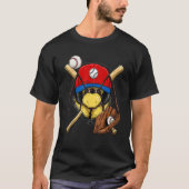 Baseball Player Bee Batter Pitcher Catcher Basebal T-shirt (Voorkant)