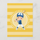 Baseball Player - Blonde Boy Briefkaart (Voorkant)