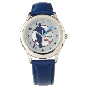 Baseball Player Blue Horloge