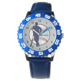 Baseball Player Blue Horloge