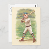 Baseball Player Briefkaart (Voorkant / Achterkant)
