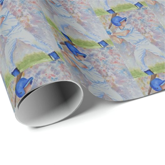 Baseball Player Cadeaupapier (Rol Hoek)