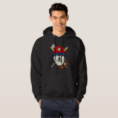 Baseball Player Coaches Alaskan Malamute Dog Pitch Hoodie (Voorkant volledig)