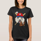 Baseball Player Coaches Poodle Dog  Catcher Pitche T-shirt (Voorkant)
