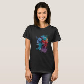 Baseball  player colorful colors designs t-shirt (Voorkant volledig)