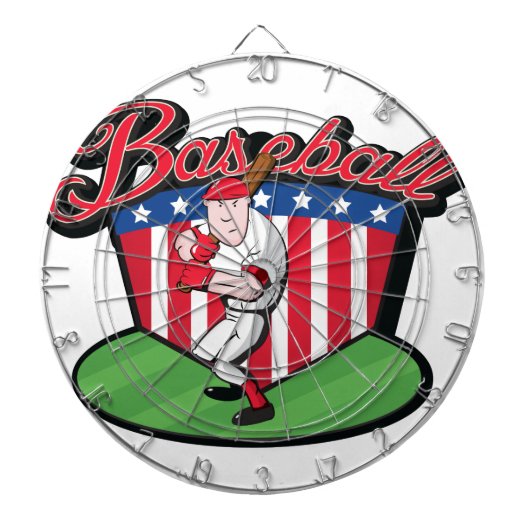 Baseball Player Dartbord (Voorkant)