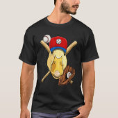 Baseball Player Duck Pitcher Catcher Baseball Coac T-shirt (Voorkant)