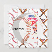 Baseball Player for Birthday Greeting (Voorkant)