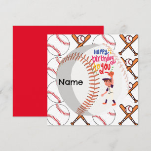 Baseball Player for Birthday Greeting