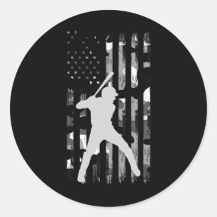 Baseball Player Gifts Tiener Boys Man Amerikaanse Ronde Sticker
