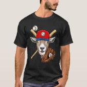 Baseball Player Goat  Pitcher Catcher Baseball Coa T-shirt (Voorkant)