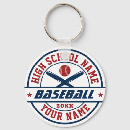Baseball Player High School Sports Sleutelhanger