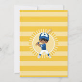 Baseball Player Hispanic Boys Birthday Uitnodiging (Achterkant)