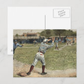 Baseball Player is op de tweede basis uitgevallen Briefkaart (Voorkant / Achterkant)