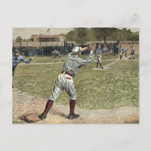 Baseball Player is op de tweede basis uitgevallen Briefkaart (Voorkant)