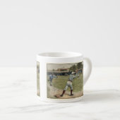 Baseball Player is op de tweede basis uitgevallen Espresso Kop (Voorkant rechts)