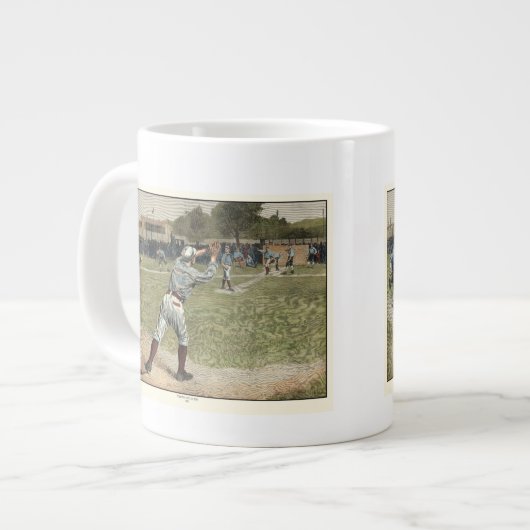 Baseball Player is op de tweede basis uitgevallen Grote Koffiekop (Links)