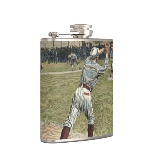 Baseball Player is op de tweede basis uitgevallen Heupfles (Rechts)