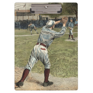 Baseball Player is op de tweede basis uitgevallen Klembord