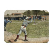 Baseball Player is op de tweede basis uitgevallen Magneet (Horizontaal)