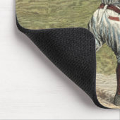 Baseball Player is op de tweede basis uitgevallen Muismat (Hoek)