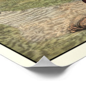 Baseball Player is op de tweede basis uitgevallen Poster (Hoek)