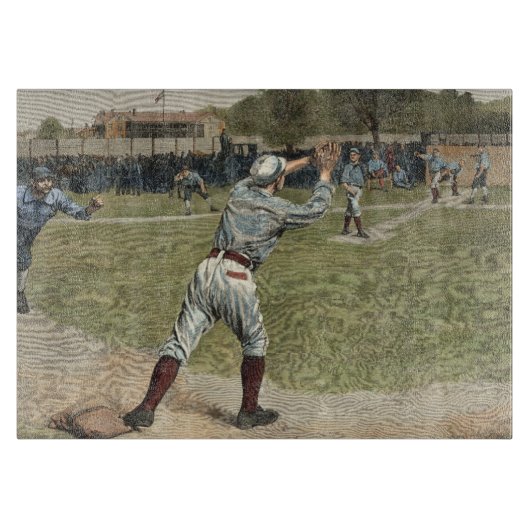 Baseball Player is op de tweede basis uitgevallen Snijplank (Voorkant)