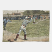 Baseball Player is op de tweede basis uitgevallen Theedoek (Horizontaal)