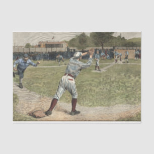 Baseball Player is op de tweede basis uitgevallen Tissuepapier