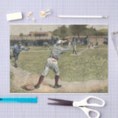 Baseball Player is op de tweede basis uitgevallen Tissuepapier (Craft)