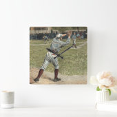 Baseball Player is op de tweede basis uitgevallen Vierkante Klok (Huis)