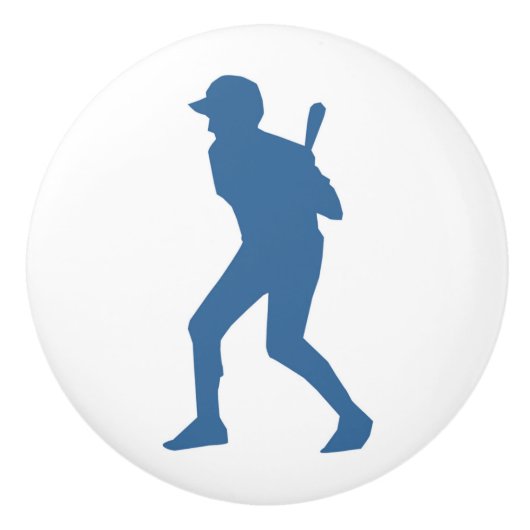 BASEBALL PLAYER KERAMISCHE KNOP (Voorkant)