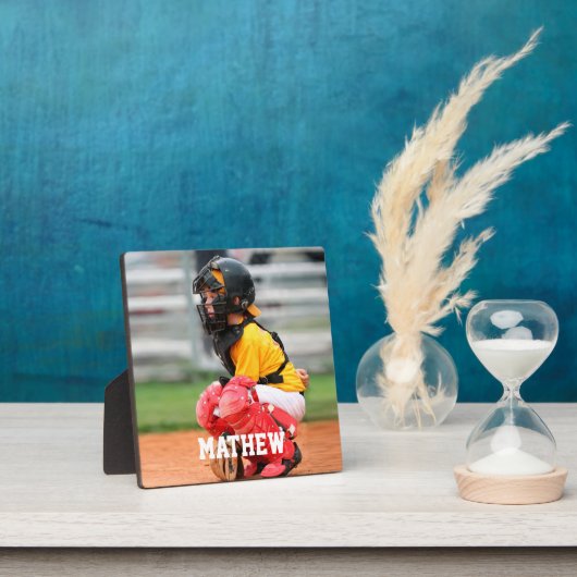 Baseball Player Kind Foto aanpassen Fotoplaat (Insitu)