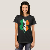 Baseball Player Lucky Shamrock Ireland Flag St Pat T-shirt (Voorkant volledig)