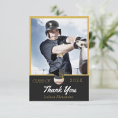 Baseball player Modern Photo afstuderen class Bedankkaart (Staand voorkant)