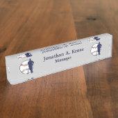 Baseball Player Naambordje (Zijkant)